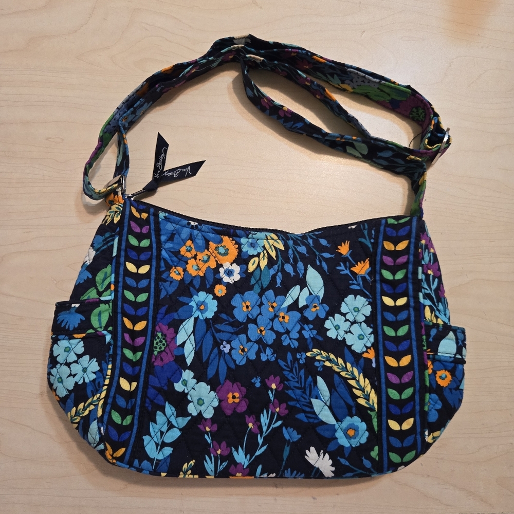 Vera Bradley Crossbody Bag – Midnight Wildflowers Quilted Cotton (Retired Print)